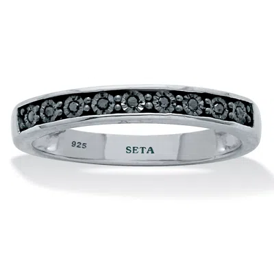 Palm Beach Jewelry .05 Tcw Black Diamond Sterling Silver Ring