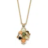 Palm Beach Jewelry 0.56 Tcw Oval Shaped Multi-gemstone Necklace In Goldtone 18"