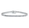Palm Beach Jewelry 10 Tcw Round Cubic Zirconia Silvertone Tennis Bracelet 7-inch