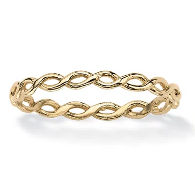Palm Beach Jewelry 10k Yellow Gold Braided Twist Ring Band
