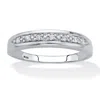 Palm Beach Jewelry .11 Cttw. Men's Round Cut Cubic Zirconia Platinum Plated Silver Bridal Ring