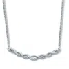 Palm Beach Jewelry .12 Tcw Diamond Sterling Silver Twisted Necklace 18 Inches