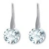 Palm Beach Jewelry 12 Tcw Round Cubic Zirconia Silvertone Drop Earrings