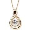 Palm Beach Jewelry 1.25 Tcw "cz In Motion" Drop Necklace 14k Gold-plated Sterling Silver