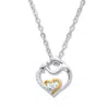 Palm Beach Jewelry .13 Tcw Cubic Zirconia Heart In Silvertone Pendant, 20-inch With 2-inch Extender