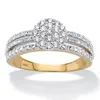 Palm Beach Jewelry 1/3 Tcw Diamond Solid 10k Gold Cluster Ring In Yellow