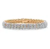 Palm Beach Jewelry 1/4 Tcw Diamond Snake-link Bracelet 18k Gold-plated