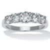 Palm Beach Jewelry 1.46 Tcw Cubic Zirconia Stainless Ring In White