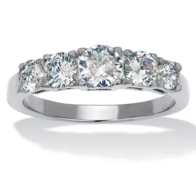 Palm Beach Jewelry 1.46 Tcw Cubic Zirconia Stainless Ring In White