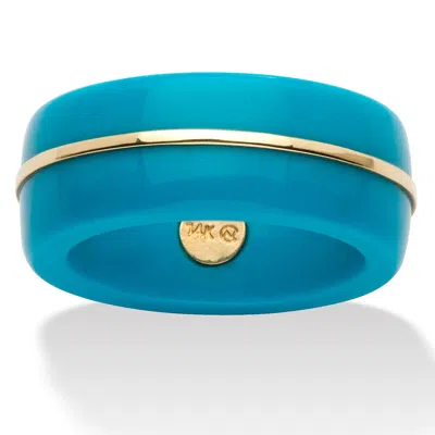Palm Beach Jewelry 14k Turquoise Gold Ring Band In Blue