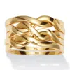 Palm Beach Jewelry 14k Yellow Gold-plated Puzzle Ring In Yellow