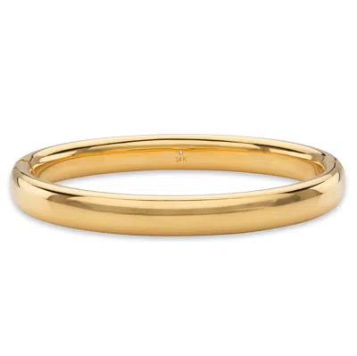 Palm Beach Jewelry 14k Yellow Gold Ultra-lightweight Nano Diamond Resin Filled Bangle Bracelet 8"