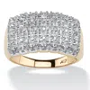 Palm Beach Jewelry 1/5 Tcw Pave Diamond Cluster Ring In Solid 10k Gold In White