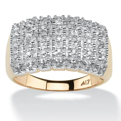 Palm Beach Jewelry 1/5 Tcw Pave Diamond Cluster Ring In Solid 10k Gold In White