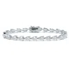 Palm Beach Jewelry 17.04 Tcw Pear-cut Cubic Zirconia Silvertone Tennis Bracelet 7-inch
