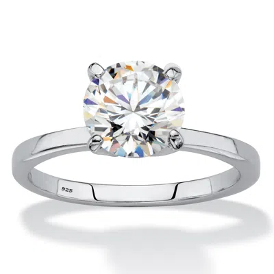 Palm Beach Jewelry 1.85 Tcw Created White Sapphire Platinum/ss Ring