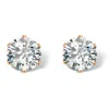 Palm Beach Jewelry 1.96 Cttw. Goldtone Round Cubic Zirconia Stud Earrings In White