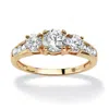 Palm Beach Jewelry 1.97 Tcw Round Cubic Zirconia Ring In 10k Gold In White