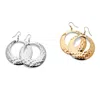 Palm Beach Jewelry 2 Pair Hammered-style Hoop Earrings Set In Yellow Goldtone And Silvertone