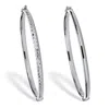 Palm Beach Jewelry 2 Piece Hammered & Polished Hinged Bracelet Set Sterling Silver 7.75"