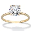 Palm Beach Jewelry 2 Tcw Round Cubic Zirconia Solitaire Ring In 10k Gold In White