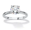 Palm Beach Jewelry 2.00 Tcw Round Cubic Zirconia Solitaire Ring Platinum-plated In White