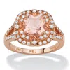 Palm Beach Jewelry 2.03tcw Simulated Morganite Rose Gold-plated Ring In Multi