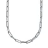 Palm Beach Jewelry 2.13 Tcw Round Cubic Zirconia Silvertone Paperclip Necklace 18-inch