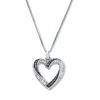 Palm Beach Jewelry .22 Tcw Black And White Diamond Sterling Silver Pendant And Chain 18 Inches