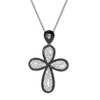 Palm Beach Jewelry 2.44 Tcw Pear Cut Genuine Topaz Sterling Silver Cross Pendant Necklace 18-inch