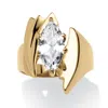 Palm Beach Jewelry 2.48 Tcw Marquise-cut Cubic Zirconia Angled Ring Gold Ion Plated In White
