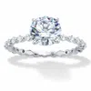 Palm Beach Jewelry 2.63 Cttw. Cubic Zirconia Platinum-plated Sterling Silver Banded Engagement Ring
