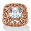 Palm Beach Jewelry 2.65 Cw Cubic Zirconia Rose Ion Plated Ring In Multi