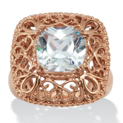 Palm Beach Jewelry 2.65 Cw Cubic Zirconia Rose Ion Plated Ring In Multi