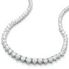 Palm Beach Jewelry 26.55 Tcw Round Cubic Zirconia Silvertone Eternity Necklace 16"