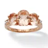Palm Beach Jewelry 2.82 Tcw Cz And Simulated Pink Morganite Ring In Multi