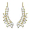 Palm Beach Jewelry 3.20 Tcw Marquise Cubic Zirconia 18k Yellow Gold-plated Ear Pin Earrings In White