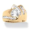 Palm Beach Jewelry 3.34 Tcw Cubic Zirconia Ring In Gold-plated