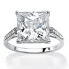 Palm Beach Jewelry 3.37 Tcw Princess-cut Cubic Zirconia Engagement Ring In 10k White Gold In White
