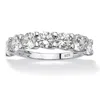 Palm Beach Jewelry 3.50 Ctw Cubic Zirconia Anniversary Ring In Platinum-plated Sterling Silver In White