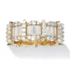 Palm Beach Jewelry 3.53 Tcw Cubic Zirconia Gold-plated Eternity Ring In Yellow