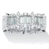 Palm Beach Jewelry 3.53 Tcw Cubic Zirconia Silvertone Eternity Ring In White