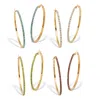 Palm Beach Jewelry 4-pair Multi-color Oversized Crystal Hoop Earrings, 2 3/10 Inches In Multi