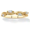 Palm Beach Jewelry .40 Cttw. 18k Gold-plated Marquise-cut Cubic Zirconia Vine Ring In White