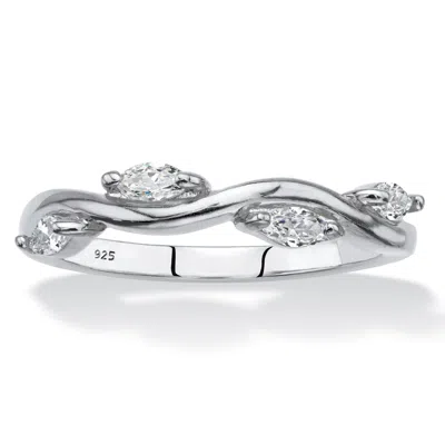 Palm Beach Jewelry .40 Tcw Cz .925 Sterling Silver Vine Ring In White