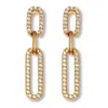 Palm Beach Jewelry .40 Tcw Round Cubic Zirconia Yellow Gold-plated Link Earrings