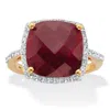 Palm Beach Jewelry 4.25 Tcw Genuine Ruby 14k Gold Over Silver Ring In Yellow
