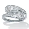 Palm Beach Jewelry .48 Tcw Cz Sterling Silver Open Wrap Ring In White