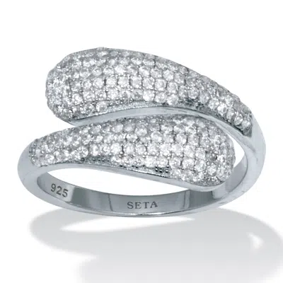 Palm Beach Jewelry .48 Tcw Cz Sterling Silver Open Wrap Ring In White
