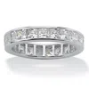 Palm Beach Jewelry 5.29 Tcw Princess-cut Cubic Zirconia Eternity Band In 10k White Gold In White
